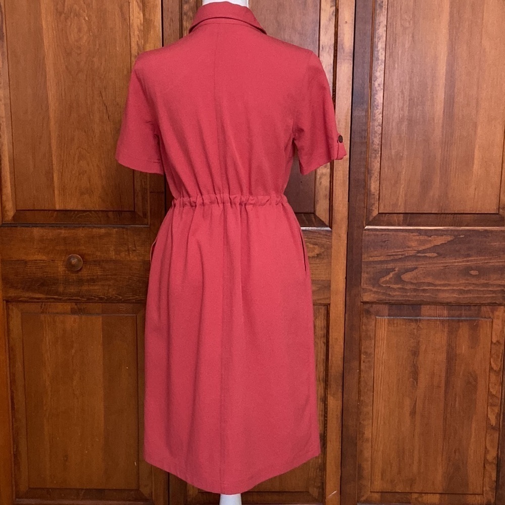 Appleseeds Rust/Coral Button-Down Shortsleeved Sh… - image 5